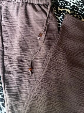 Fashion Nova Brown Elastic Drawstring Pants